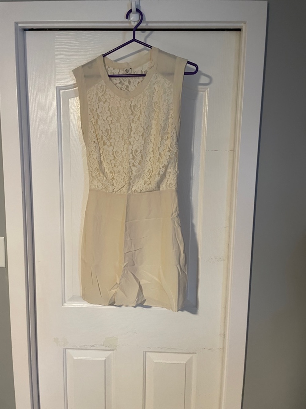 Wilfred Lace Silk Cream dress